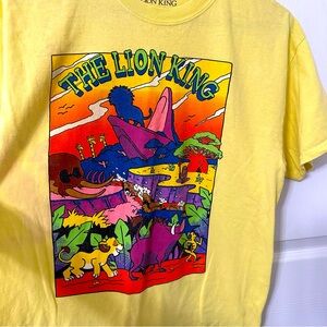 Disney The Lion King Graphic Yellow T Shirt Adult size Medium